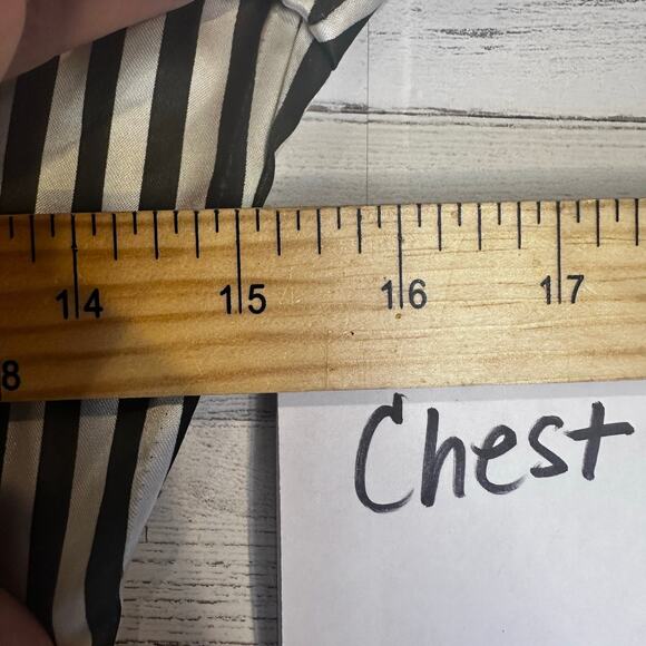 VTG 70s Gunne Sax black white stripe Women dress size 5 whimsygoth emo grunge - Picture 3 of 15